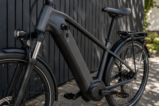 Elcykel batteri integreret i stel
